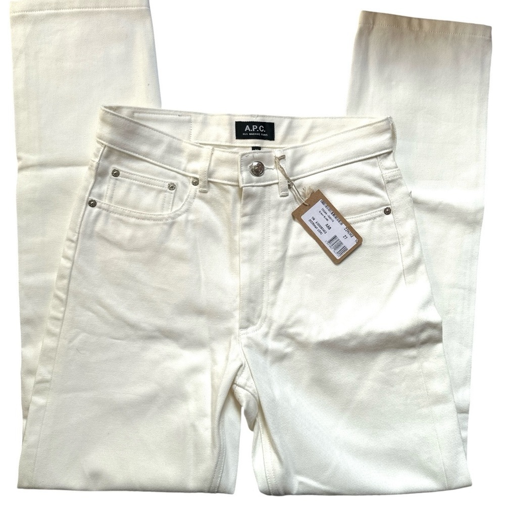 NWT L’Etiquette Le Jean A.P.C.‎ | Size 27 |Rue Madame Paris | White Cream